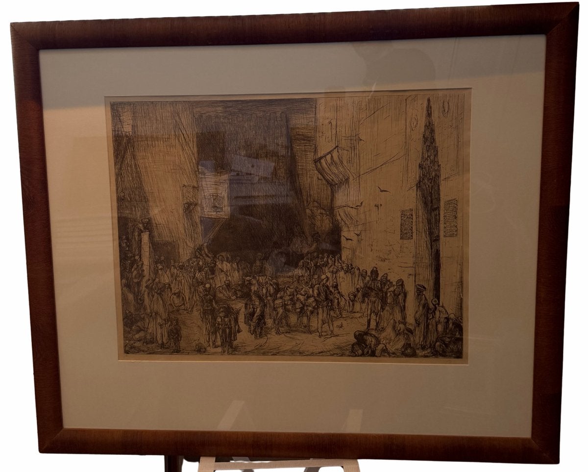 Marius Bauer - Straat in Constantinopel (1893), Antiek en Kunst, Ophalen of Verzenden