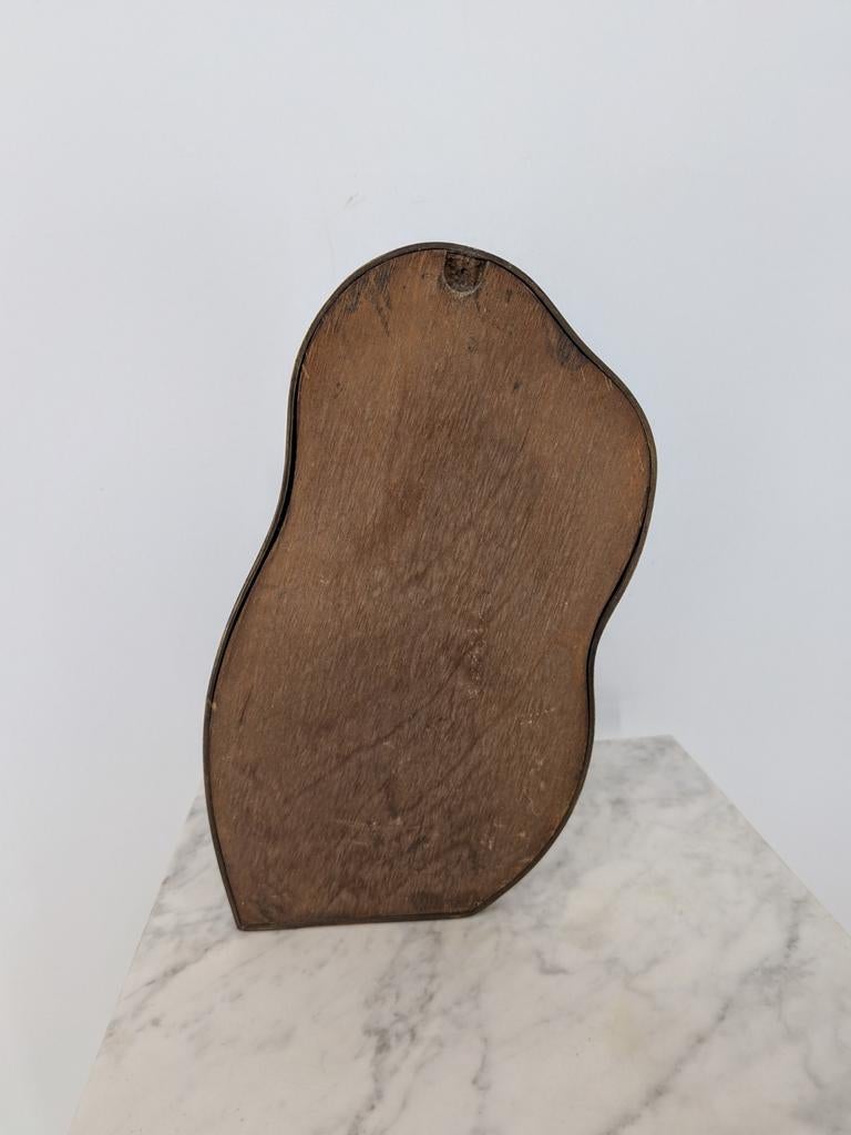 Vintage Religieus Wandpaneel | Glas-in-lood stijl | Maria, Antiek en Kunst, Ophalen of Verzenden