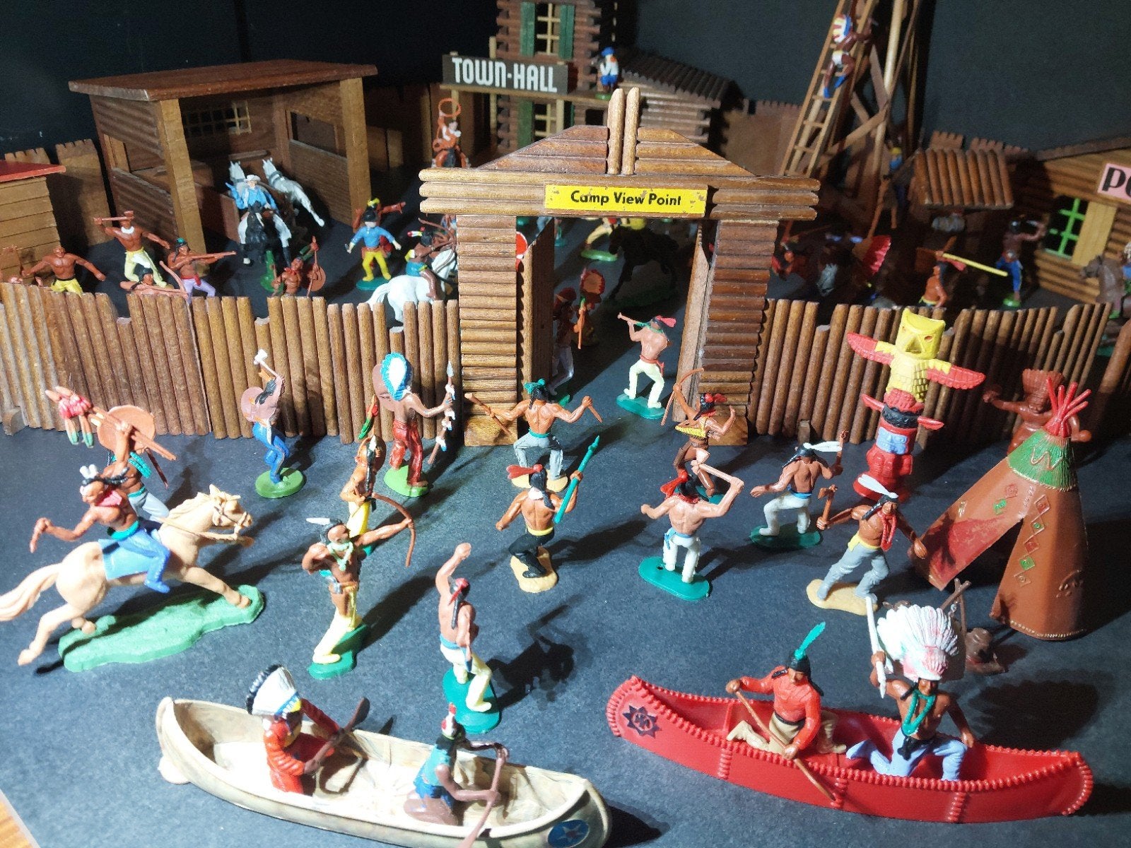 Vintage Oehme & Söhne Wild West Speelset met Figuren timpo, Verzamelen, Ophalen of Verzenden, Gebruikt