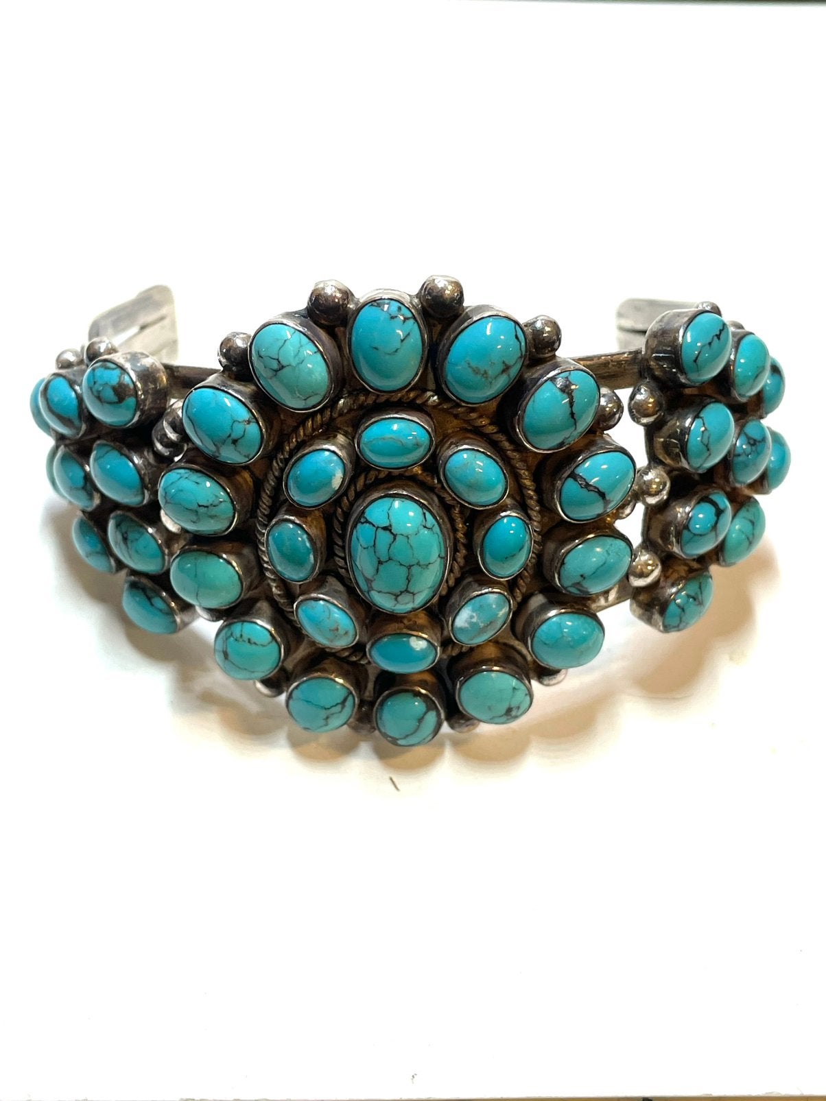 Zilveren armband met turquoise, -, -, Ophalen of Verzenden, Zo goed als nieuw