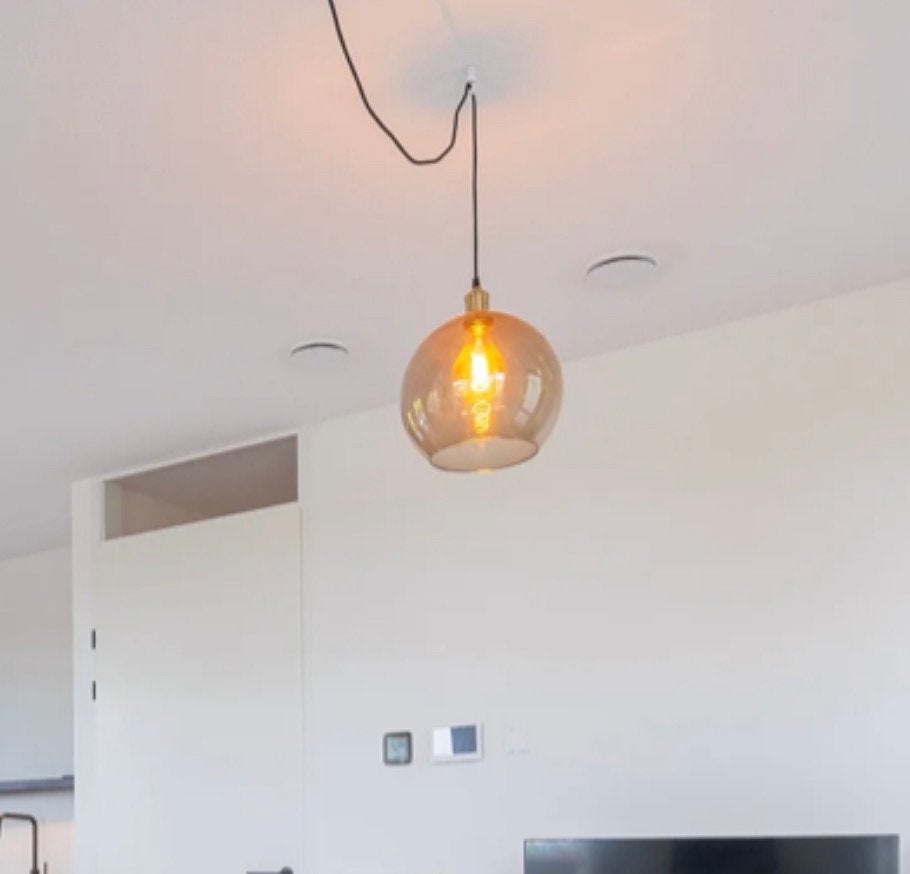 Hanglamp, Ophalen, Zo goed als nieuw, Glas, E27 (groot)
