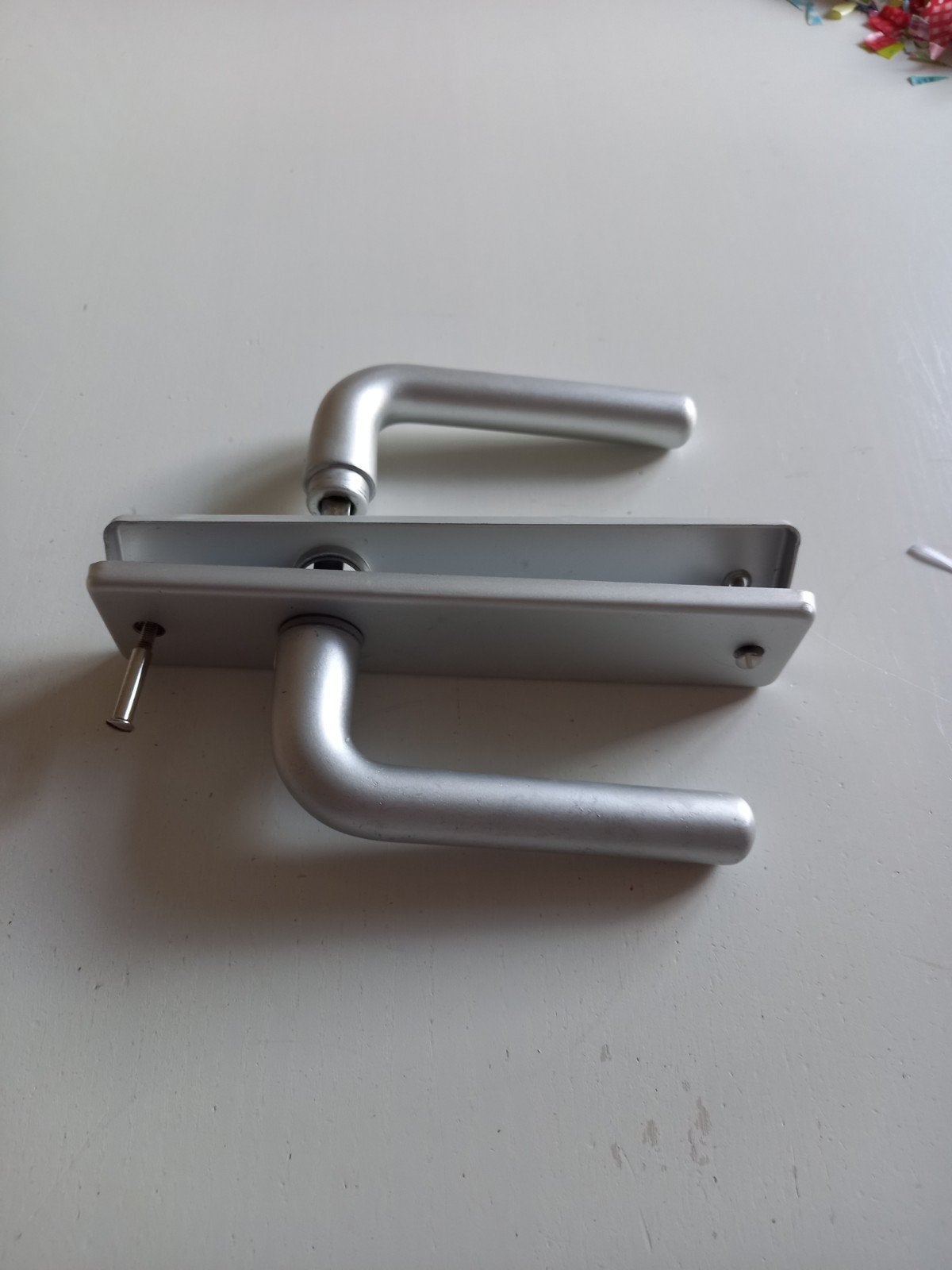 Aluminium deurklinken met platen, compleet, Ophalen, Overige materialen, Klink of Kruk