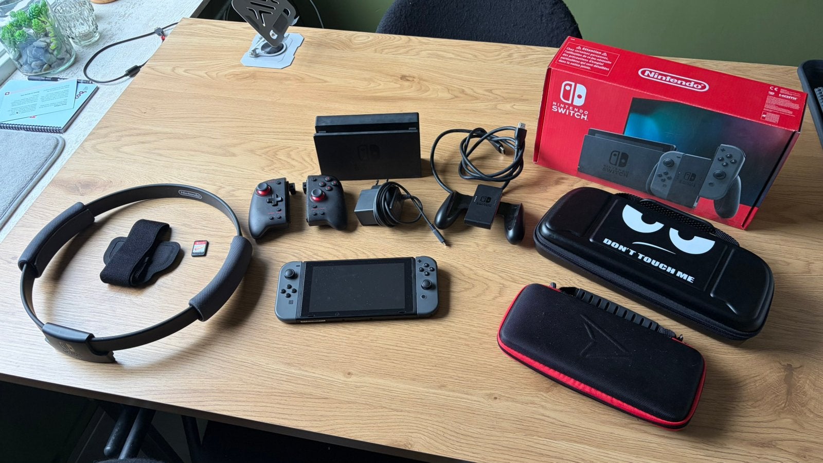 Nintendo switch + Ring fit + Hori split pad pro, Spelcomputers en Games, Met games, Met 2 controllers, Zo goed als nieuw, Ophalen