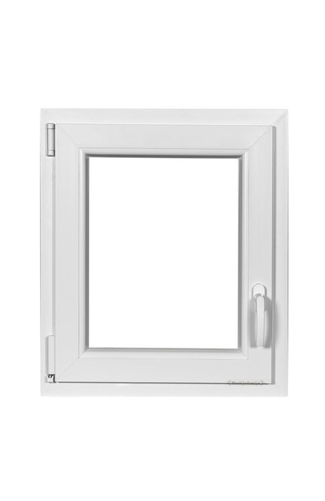 Kunststof Kozijn Draaikiep 60 X 60 Cm Mat Zwart RAL 9005, Doe-het-zelf en Verbouw, Kozijnen en Schuifpuien, Niet ingevuld, Kunststof