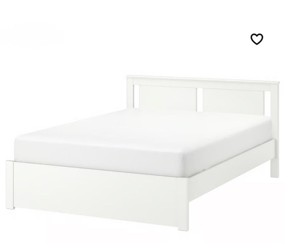 IKEA Bedframe met matras 160x200 - Wit, Huis en Inrichting, Slaapkamer | Bedden, Ophalen, Gebruikt, Wit, Tweepersoons