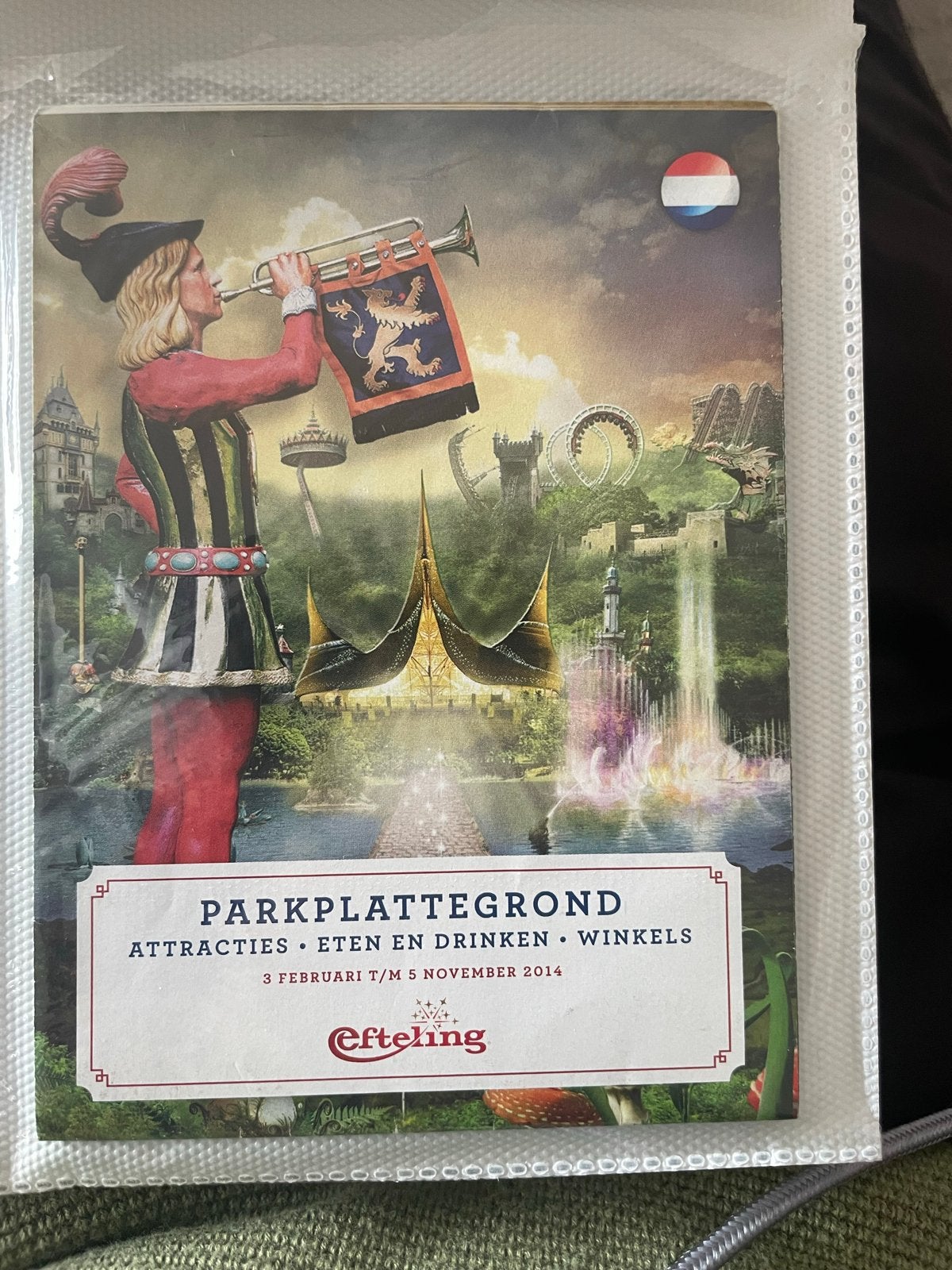 Efteling Parkplattegrond 2014 - Zeldzaam verzamelobject, Ophalen of Verzenden, Zo goed als nieuw, Overige typen