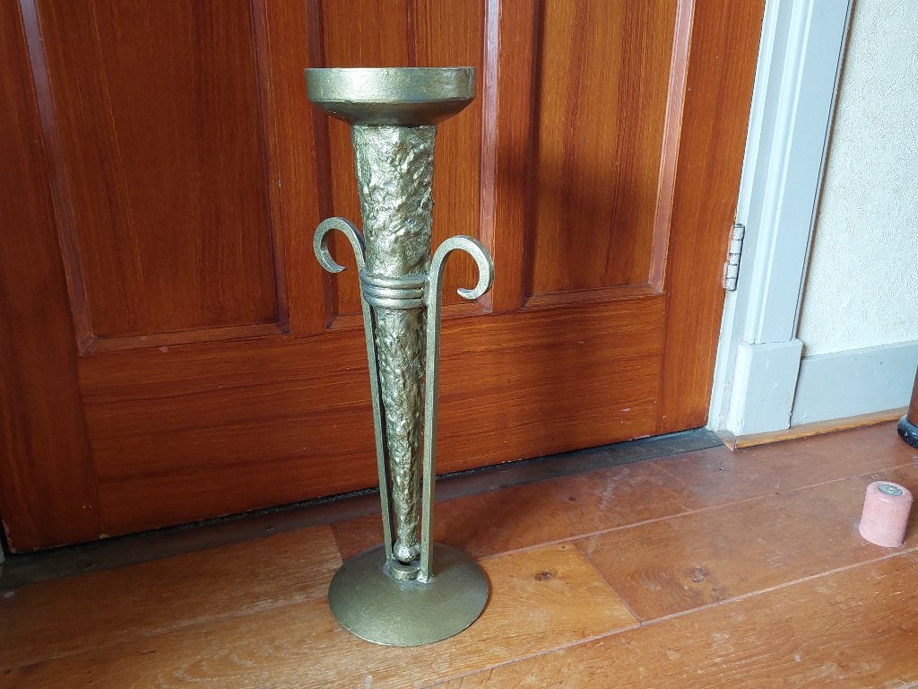 Kandelaar / IJzer / 46 centimeter hoog, Ophalen of Verzenden, Zo goed als nieuw, Metaal, Kandelaar