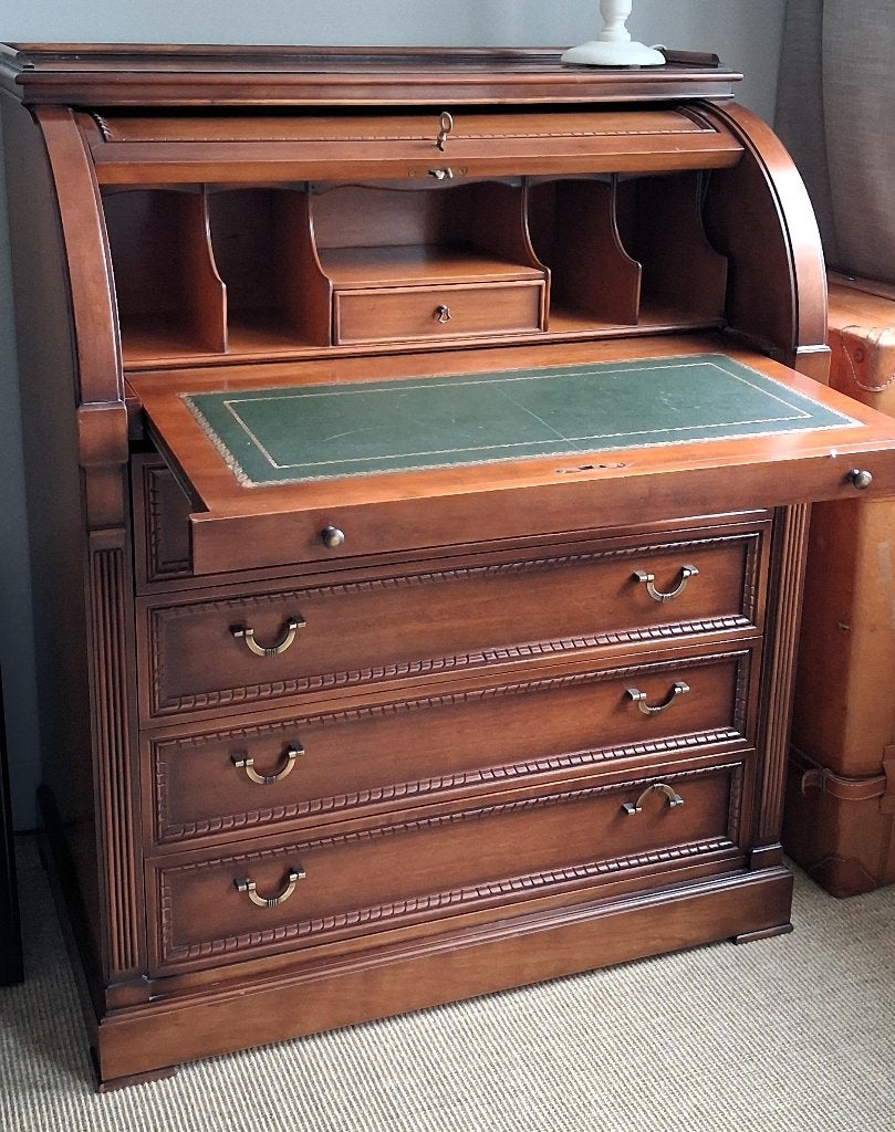 Klassiek kersenhouten secretaire, Ophalen, Gebruikt, Klassiek