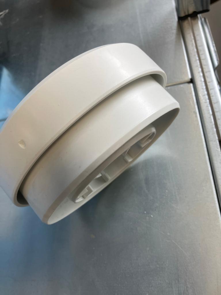 Concentrisch rookgas adapter 125/80 maar 100/60Wit, Minder dan 30 cm, Hoog rendement (Hr), Cv-ketel of Combi-ketel, Nieuw