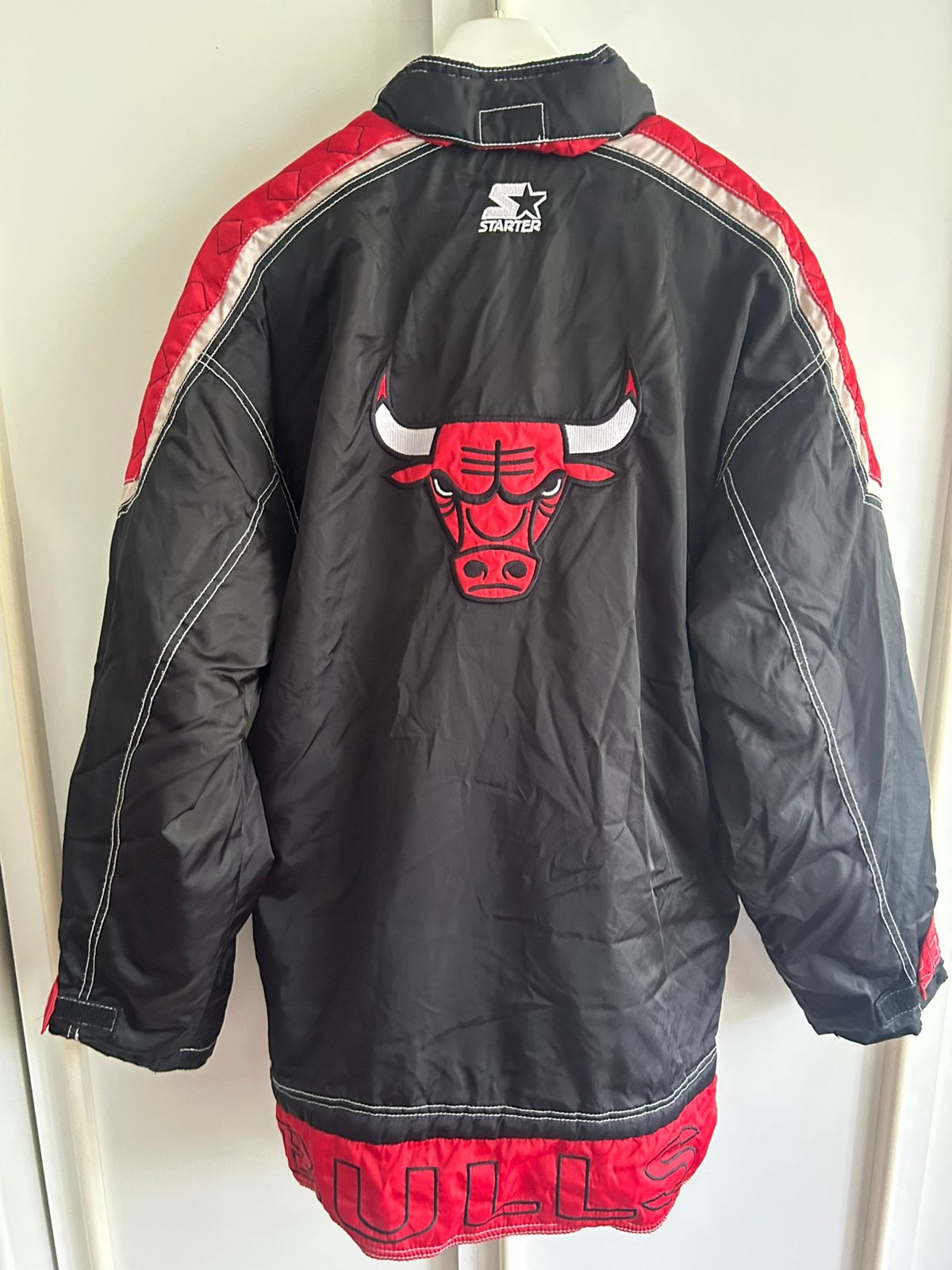 Vintage Chicago Bulls Starter jas jacket 90’s streetwear XL, Verzenden, Zo goed als nieuw, Kleding