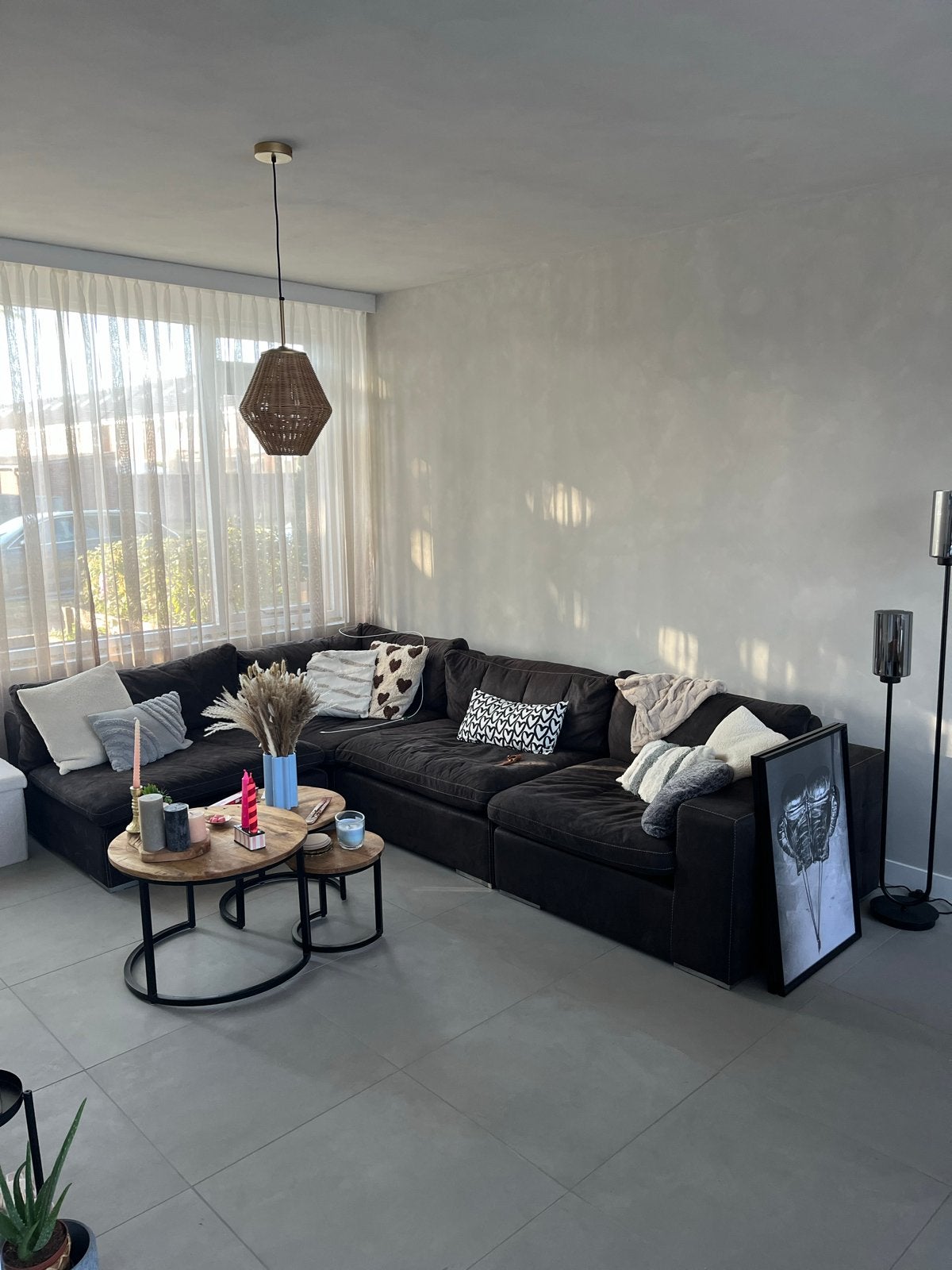 Grote hoekbank met hocker - 300x200 cm, heerlijk comfort, Ophalen, Gebruikt, Hoekbank, 300 cm of meer