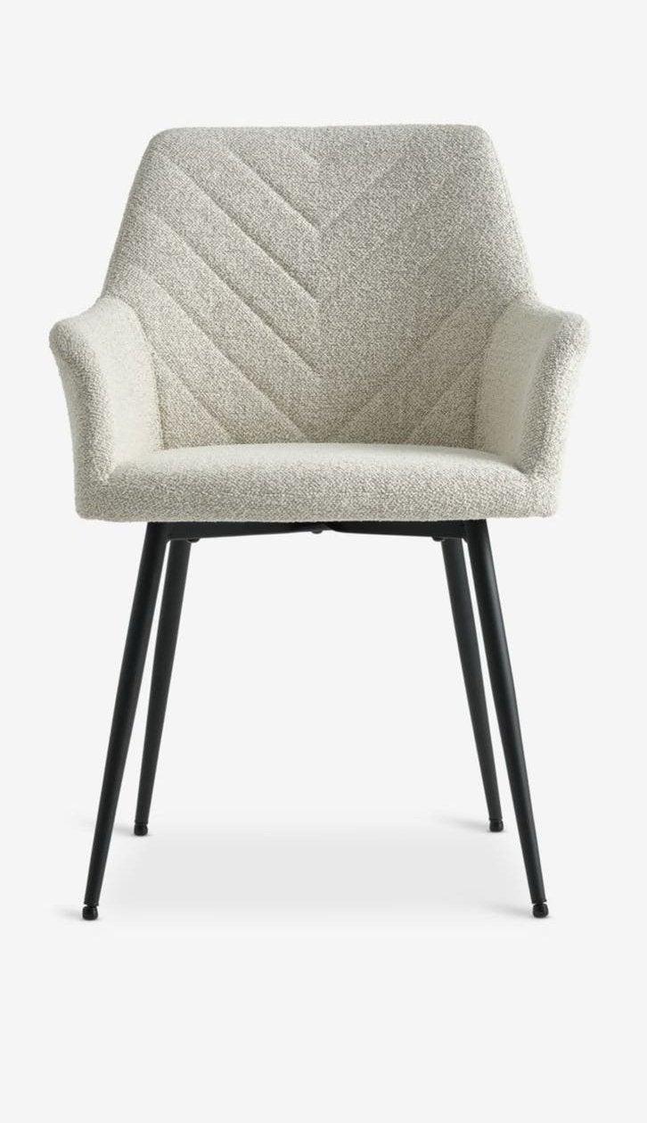 4x Nieuw off-white eettafel stoelen, Ophalen, Nieuw, Wit, Vier