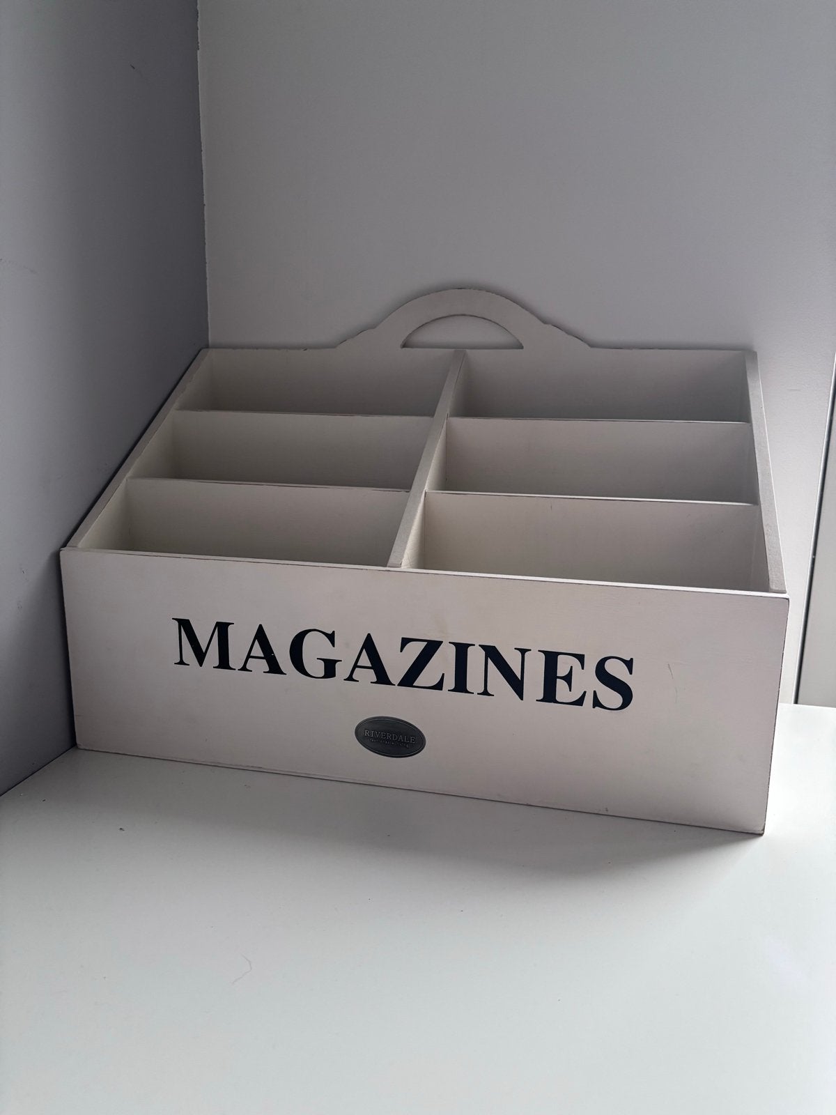 Riverdale Lectuurbak - Stijlvolle Opberger voor Tijdschrifte, Huis en Inrichting, Meerdere vakken, Gebruikt, Lectuurbak, Ophalen of Verzenden