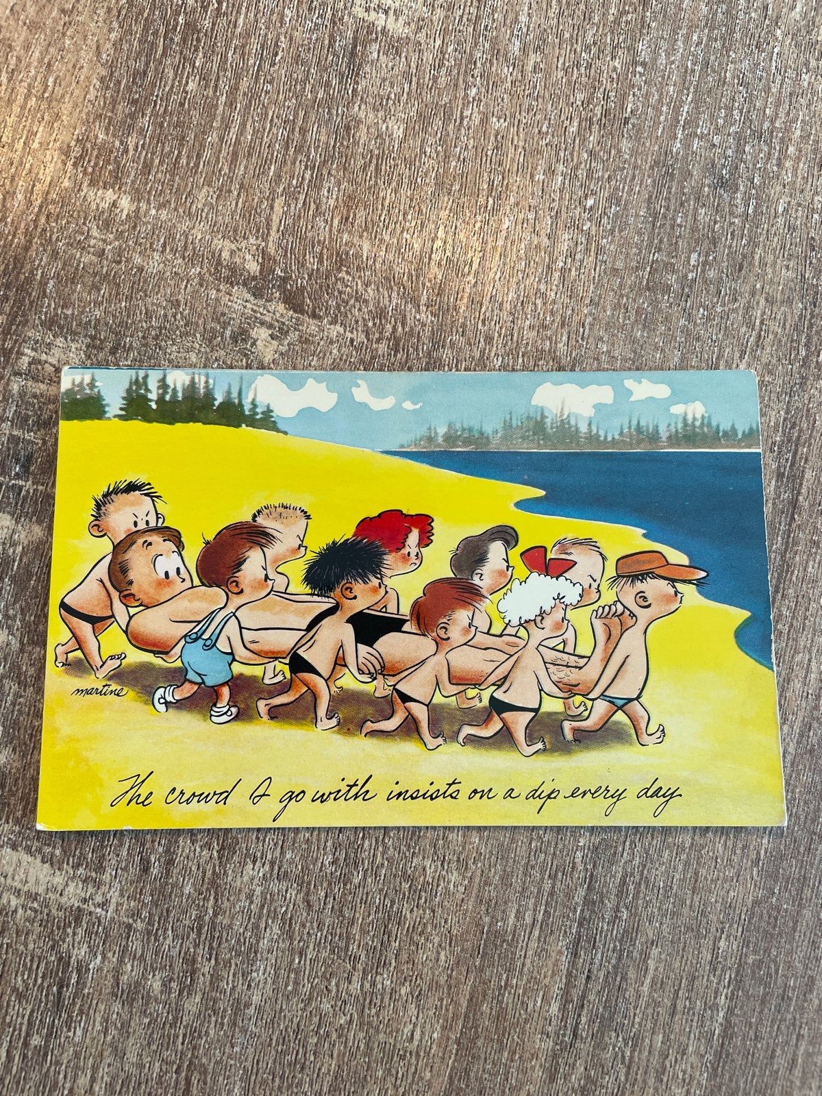 Vintage Ansichtkaart: 'A Dip Every Day' - Humoristische Illu, Ophalen of Verzenden, Ongelopen