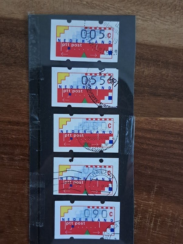 Nederland - 5 automaatzegels, gestempeld, Ophalen of Verzenden, Na 1940, Gestempeld