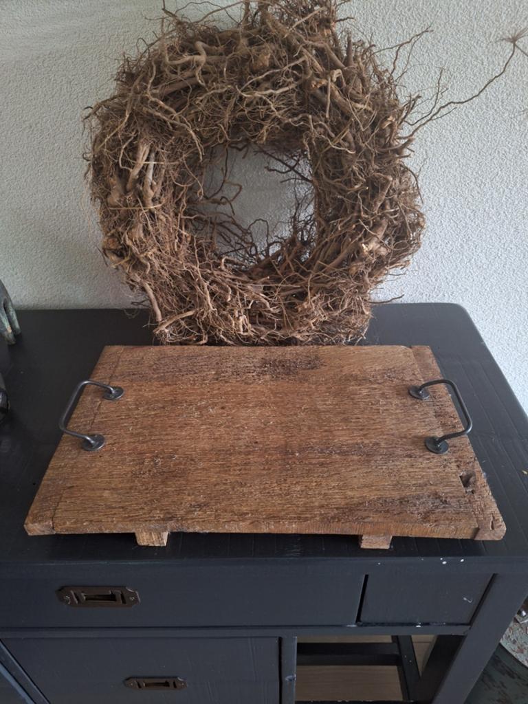 Teakhouten plateau 27x43,5 cm - Decoratie of serveren, Huis en Inrichting, Woonaccessoires | Dienbladen, Ophalen of Verzenden