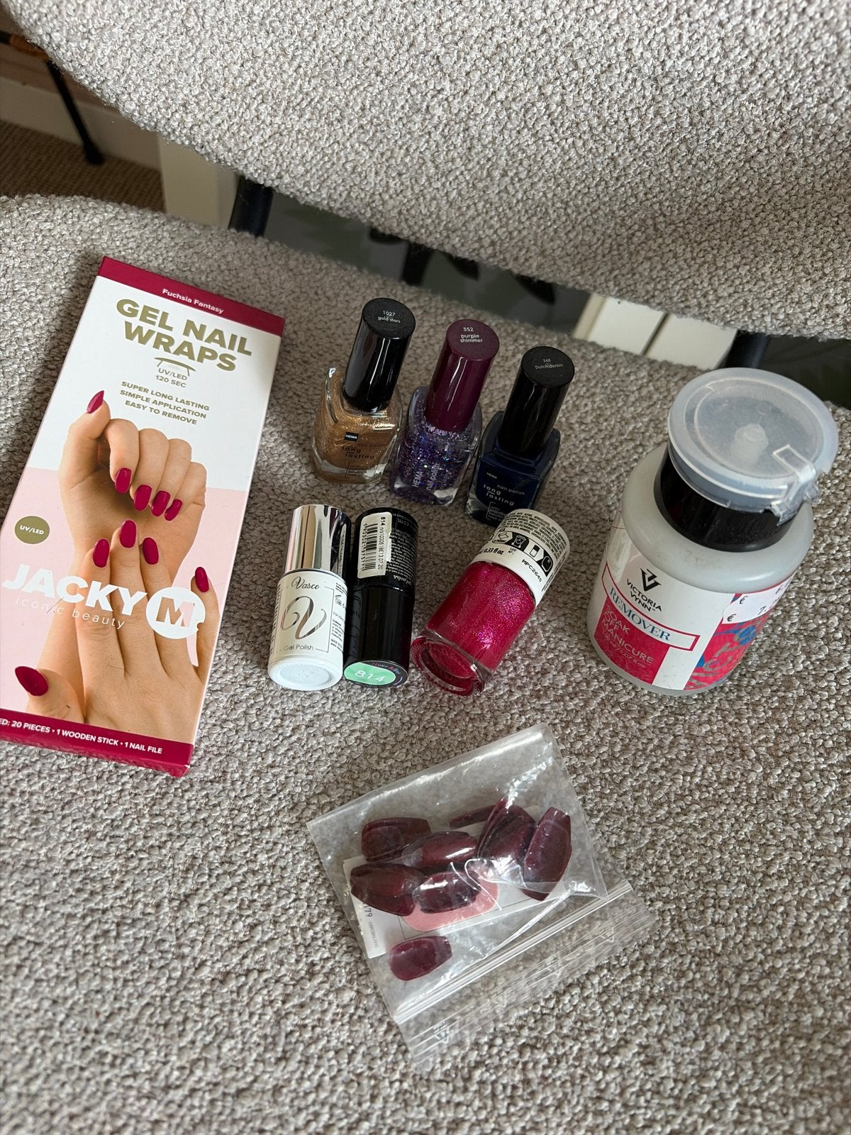 Diverse nagellak en nagel wraps set, Ophalen, Gebruikt, Overige kleuren, Handen en Nagels