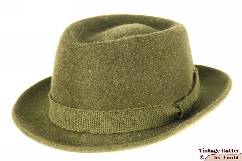 Vintage Ronde herenhoed Tonak groen haarvilt 56 goede staat, Kleding | Heren, Hoed, Tonak, Ophalen of Verzenden, 57 cm (M, 7⅛ inch) of minder
