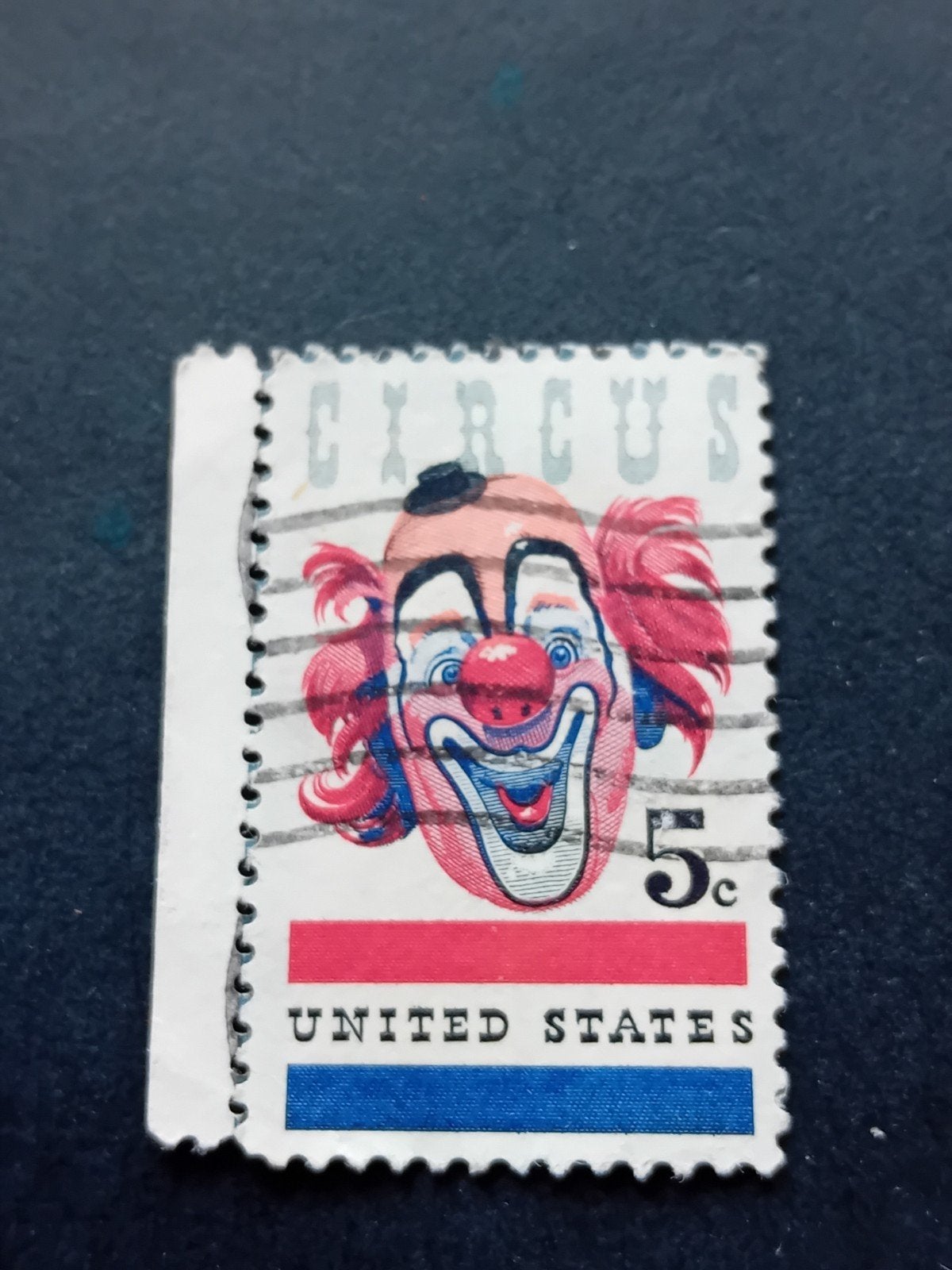 Amerikaanse postzegel - Circus Clown 5c, Ophalen of Verzenden