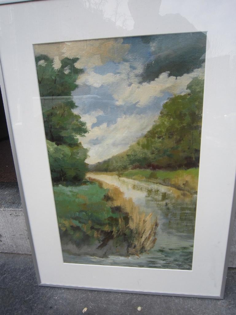 BIESBOSCH,MOLDIEP, Pr. OLIEVERF in Mod.Lijst A.de Jager, Ophalen