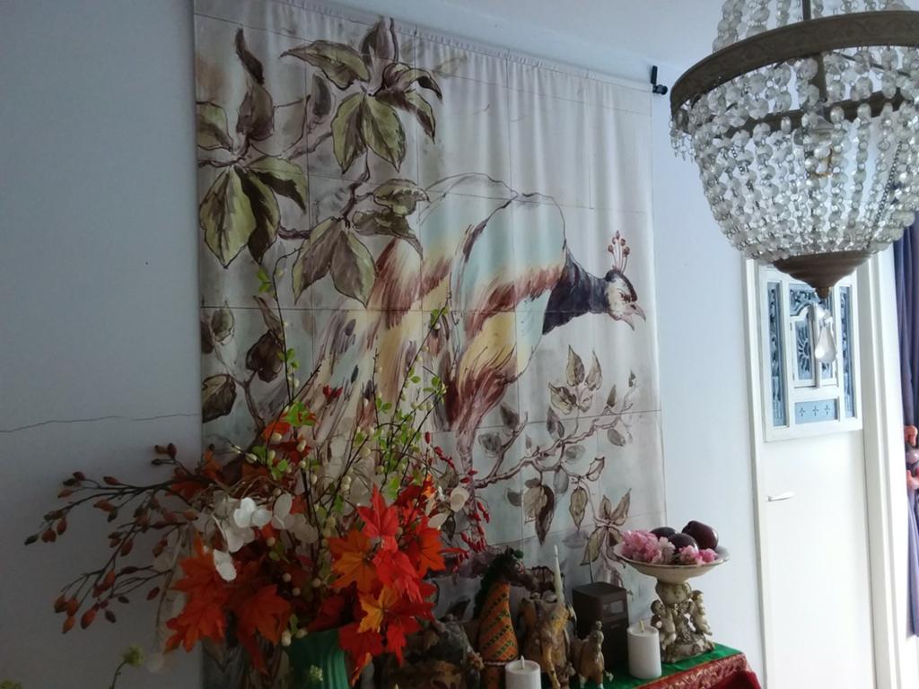 Leuk wanddoek met vogel, Ophalen of Verzenden, Zo goed als nieuw