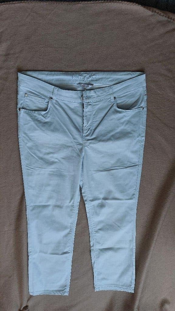Licht blauwe broek maat 44 MS mode, Maat 42/44 (L), Zo goed als nieuw, Driekwart, MS Mode