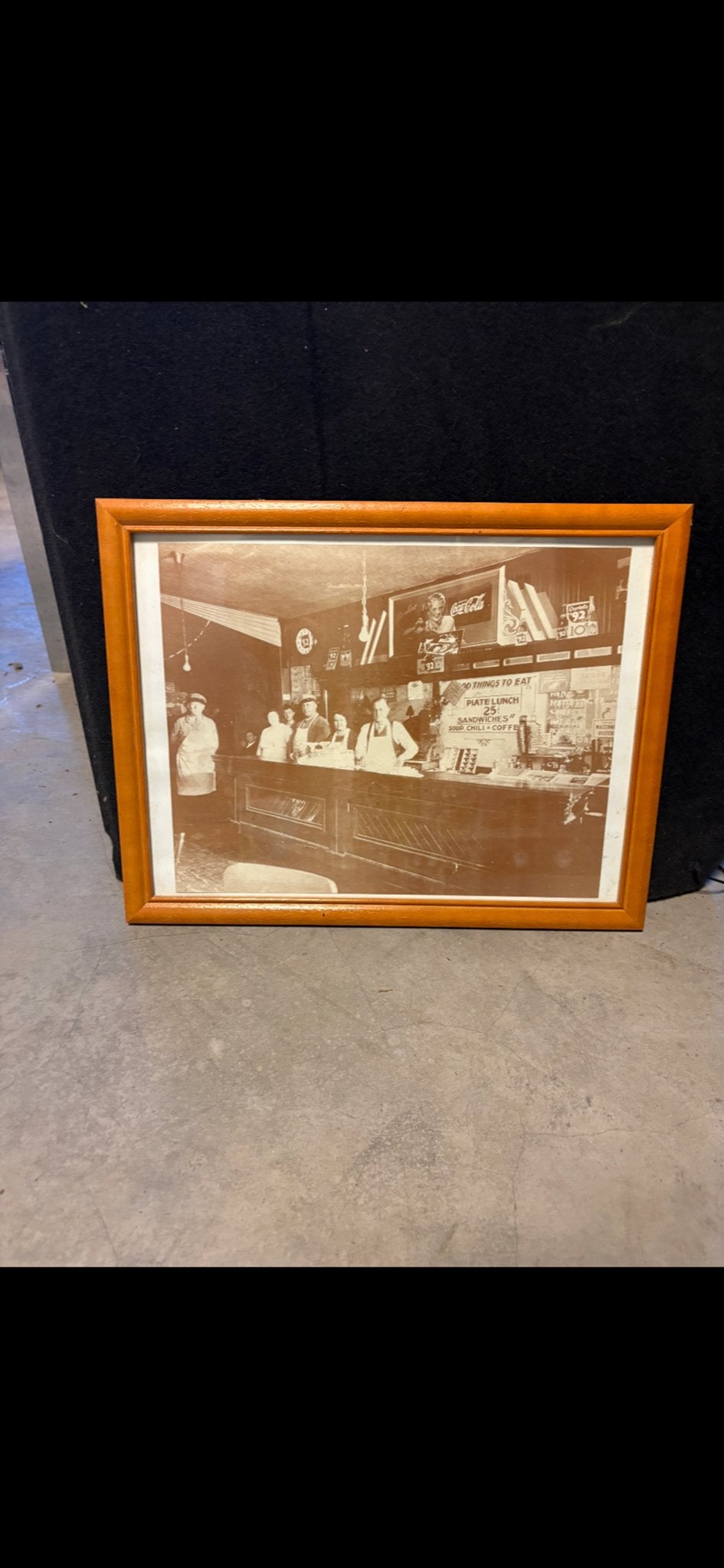 Vintage foto van een Amerikaanse diner, Antiek en Kunst, Ophalen, Foto, Fotografie, Ingelijst