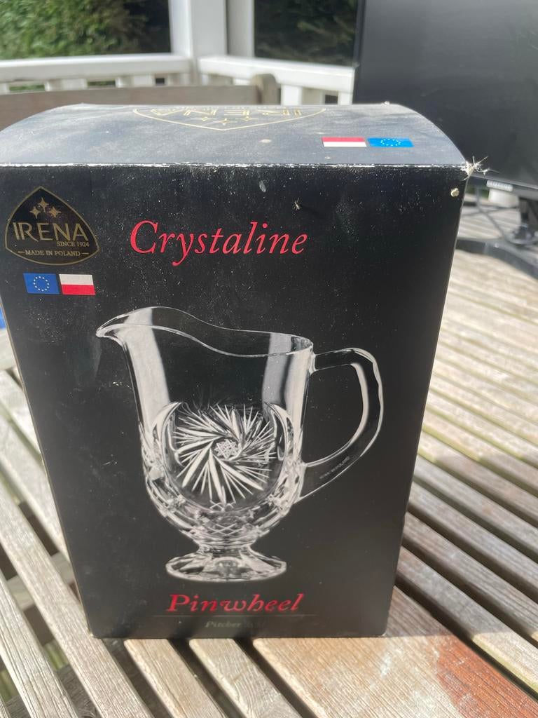 Poolse Kristallen Waterkan / Pitcher - Irena, Ophalen of Verzenden
