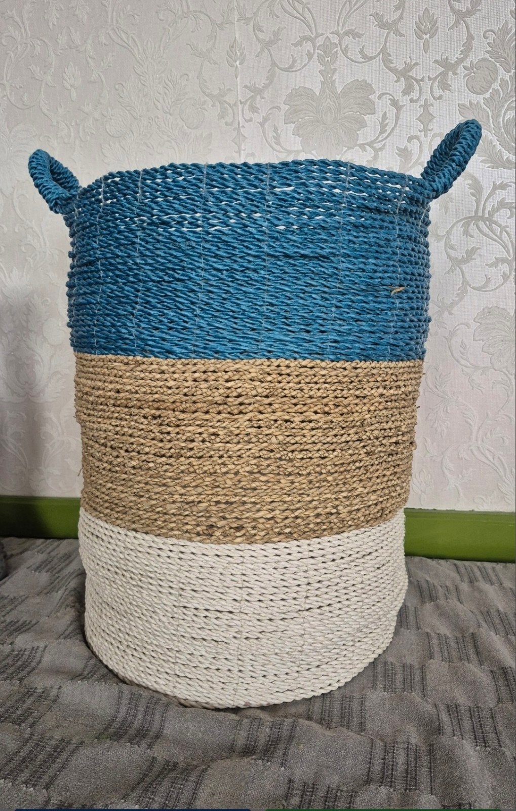 Zeegras Mand Jojo Living - 50 cm hoog, Mand, Gevlochten, Rond, Nieuw