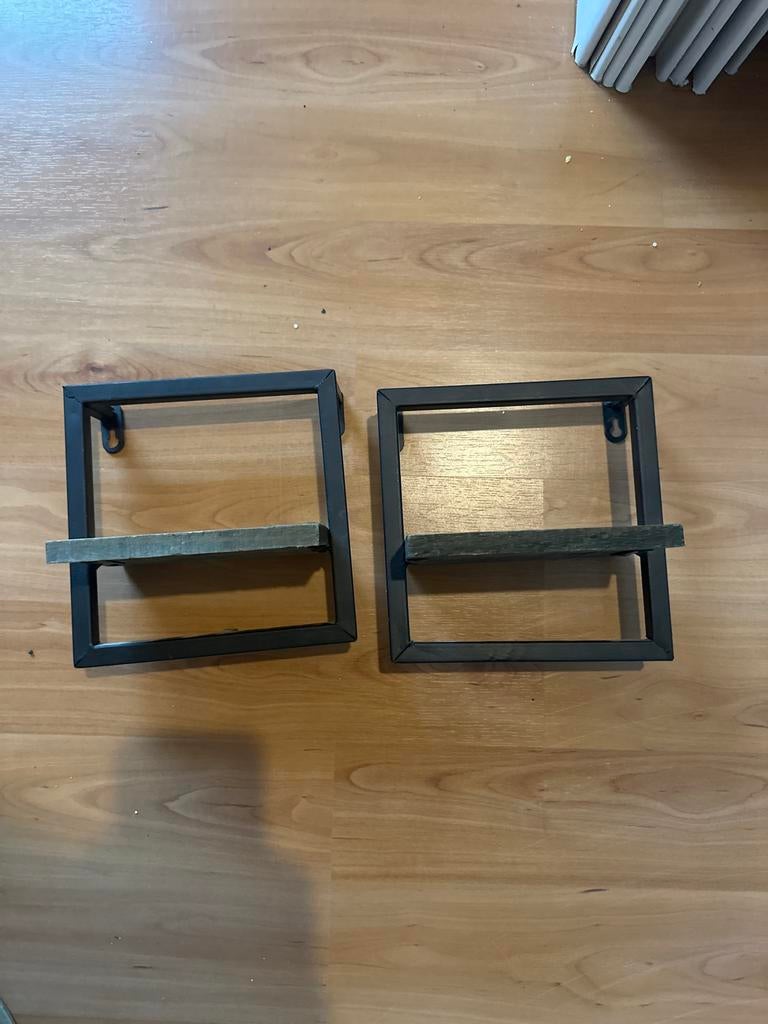 Set van 2 industriële wandplankjes, Ophalen of Verzenden, Gebruikt