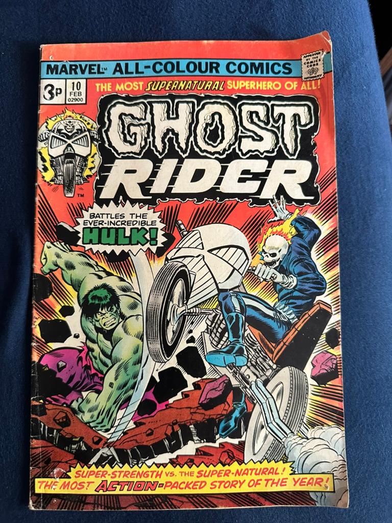 Ghost Rider #10 UK 3 pence edition., Eén comic, Amerika, Ophalen of Verzenden, Zo goed als nieuw