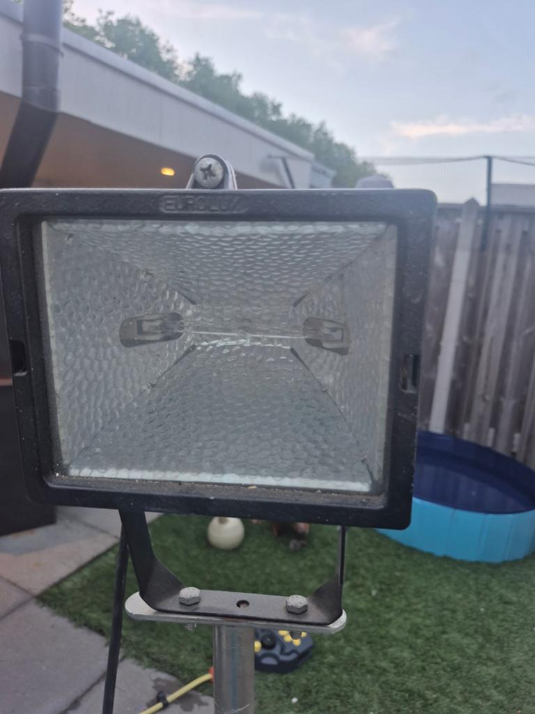 Eurolux bouwlamp met statief - 500 watt, Ophalen, Gebruikt, Met statief, Lamp met armatuur
