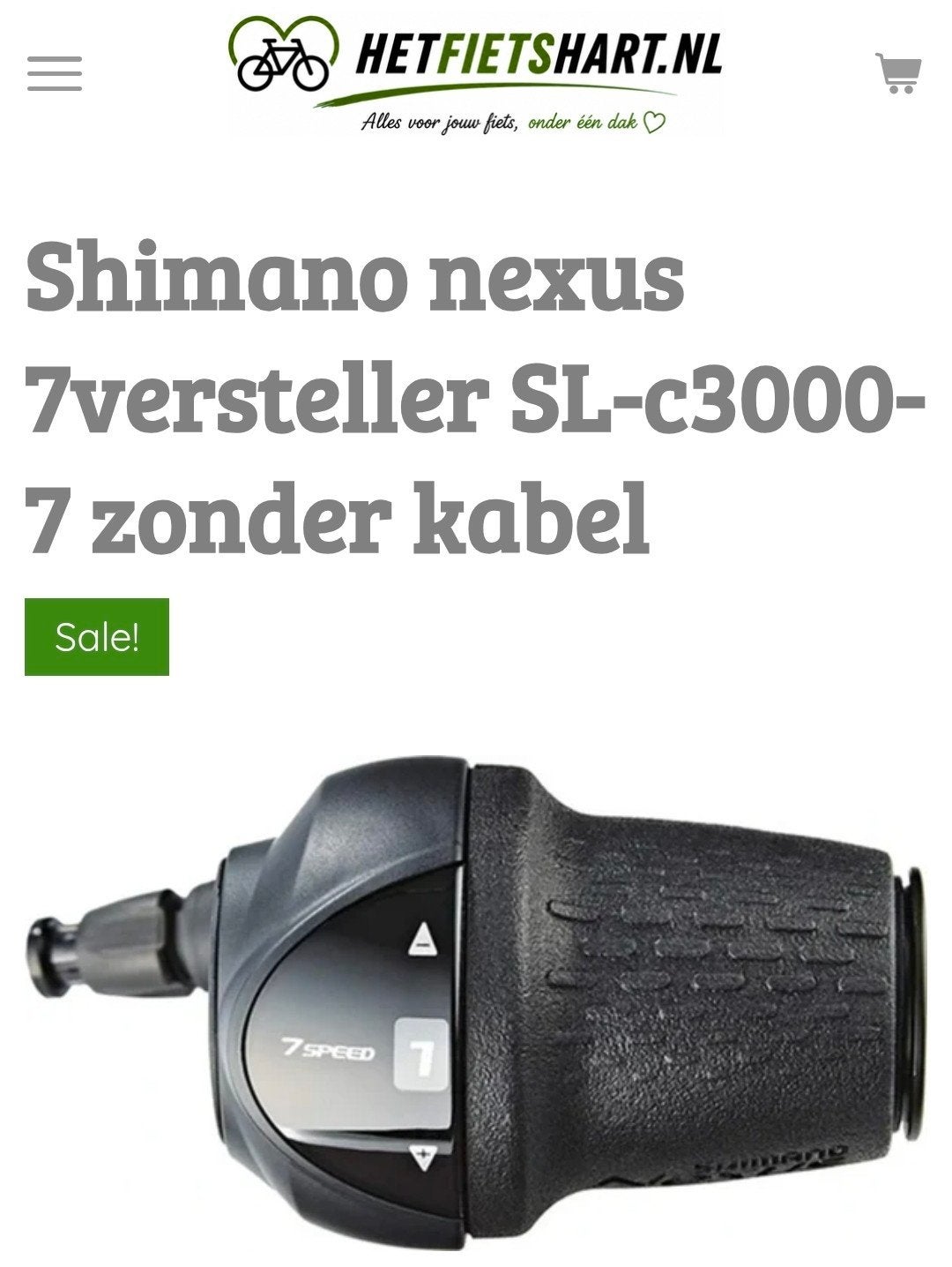 Shimano nexus 7versteller SL-c3000, Shimano, Ophalen of Verzenden, Shimano, Info@hetfietshart.nl