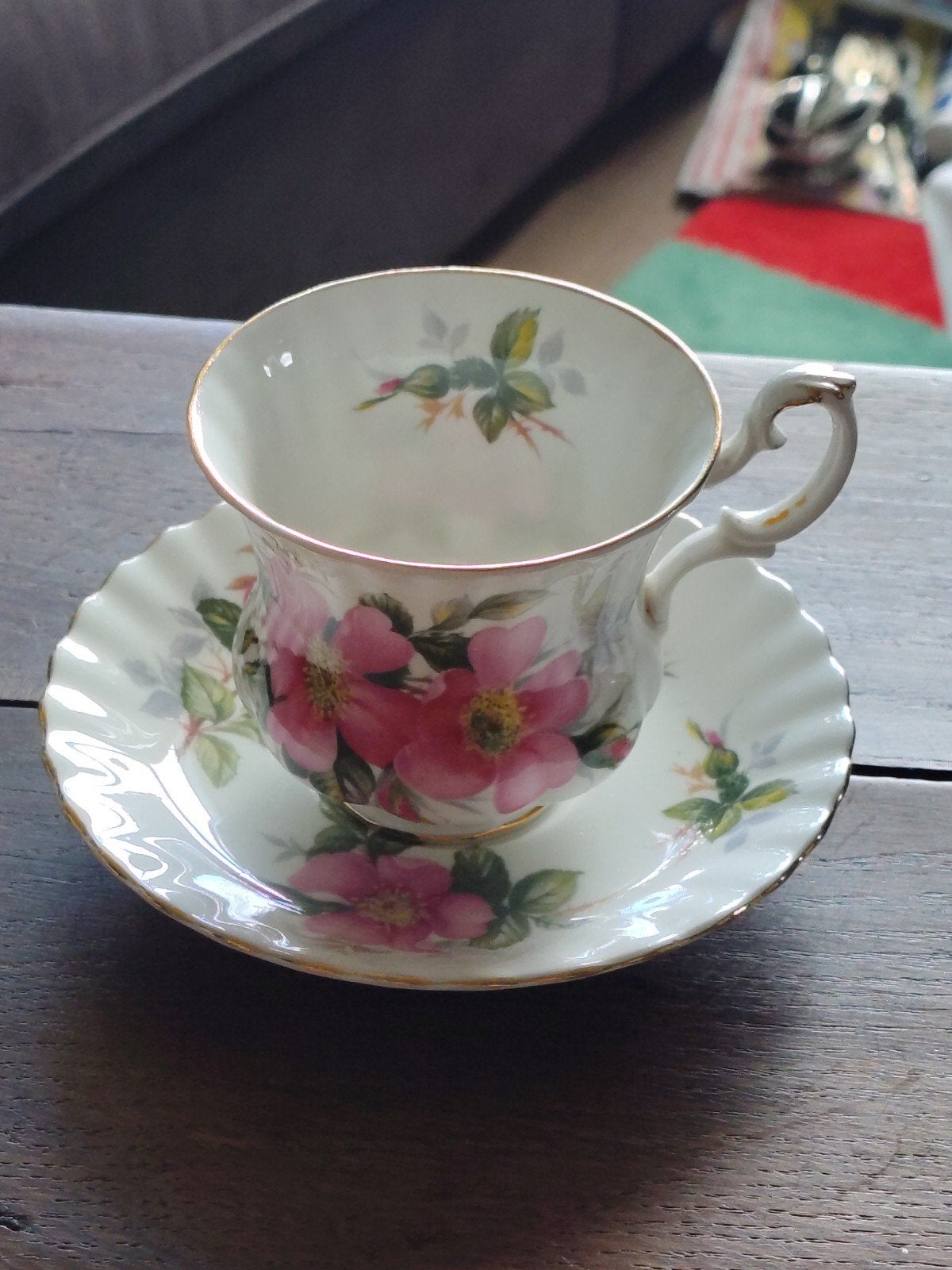 Royal Albert Prairie Rose Dames Kop en Schotel - Puntgaaf, Ophalen of Verzenden