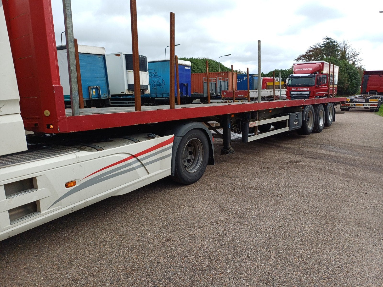 4 open / flat trailers, Bedrijf, Te koop