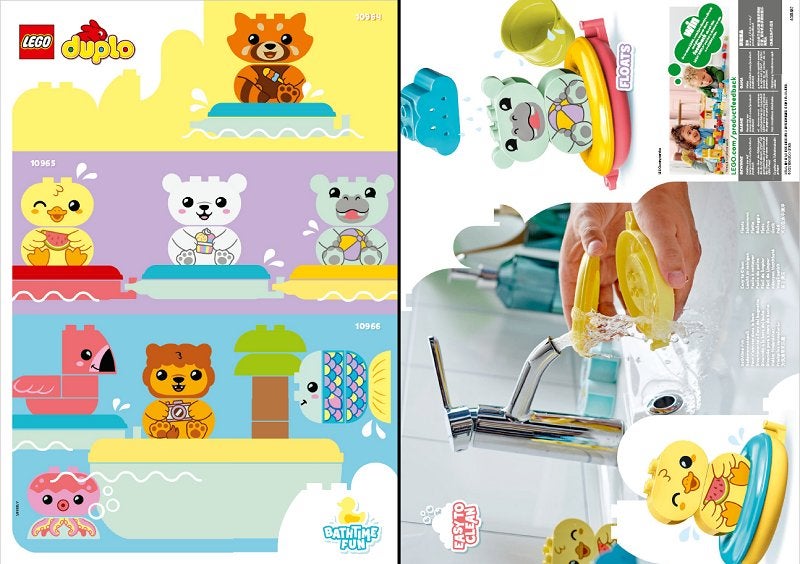 Lego | Duplo | Drijvende dierentrein in bad | 10965, Lego, Overige typen, Nieuw, https://legohouse.com/en-gb/info/contact-us/