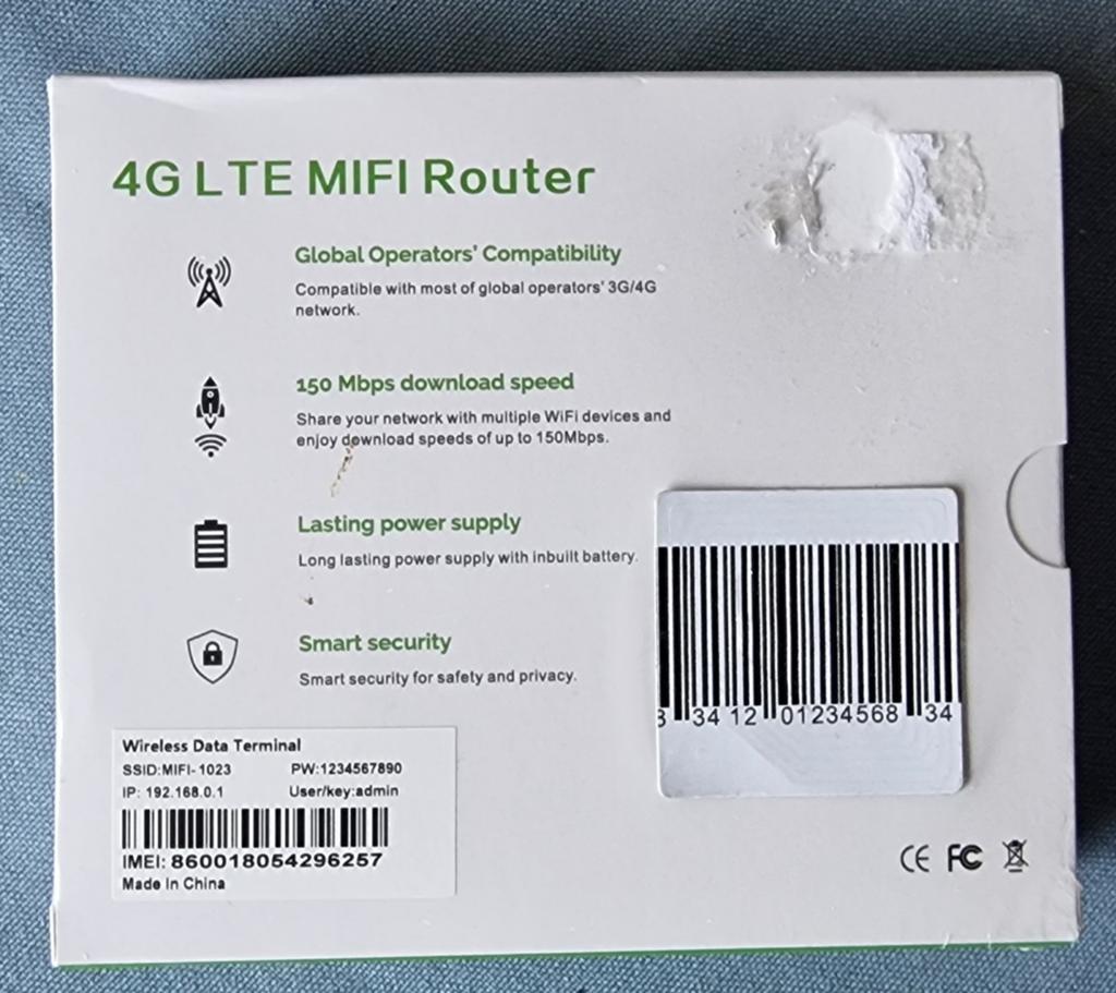4G LTE MiFi Router - Draagbare WiFi Hotspot 150 Mbps, Ophalen of Verzenden, Nieuw, Router, Onbekend