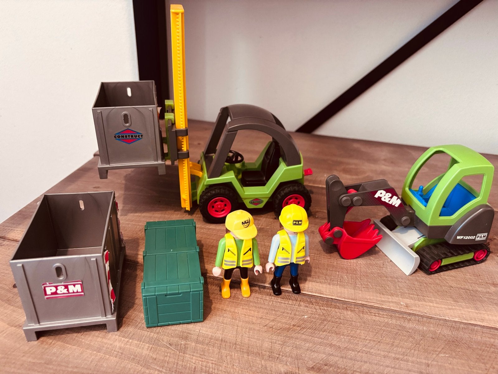 Playmobil Constructie Set: Heftruck, Graafmachine & Figuren, Ophalen of Verzenden, Gebruikt