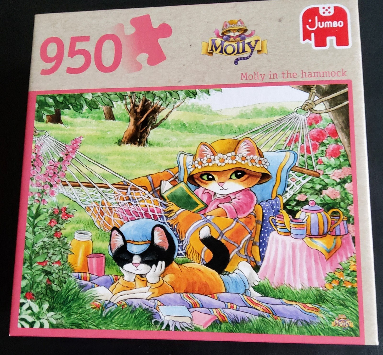 MOLLY IN DE HANGMAT PUZZEL, Ophalen of Verzenden, 500 t/m 1500 stukjes, Zo goed als nieuw