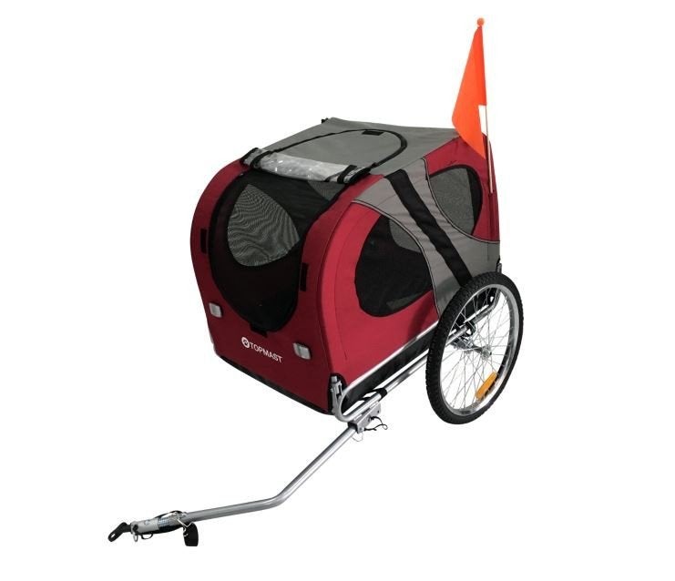 Fietskar Opvouwbaar Honden Fiets Kar Rood nu voor € 129,00!