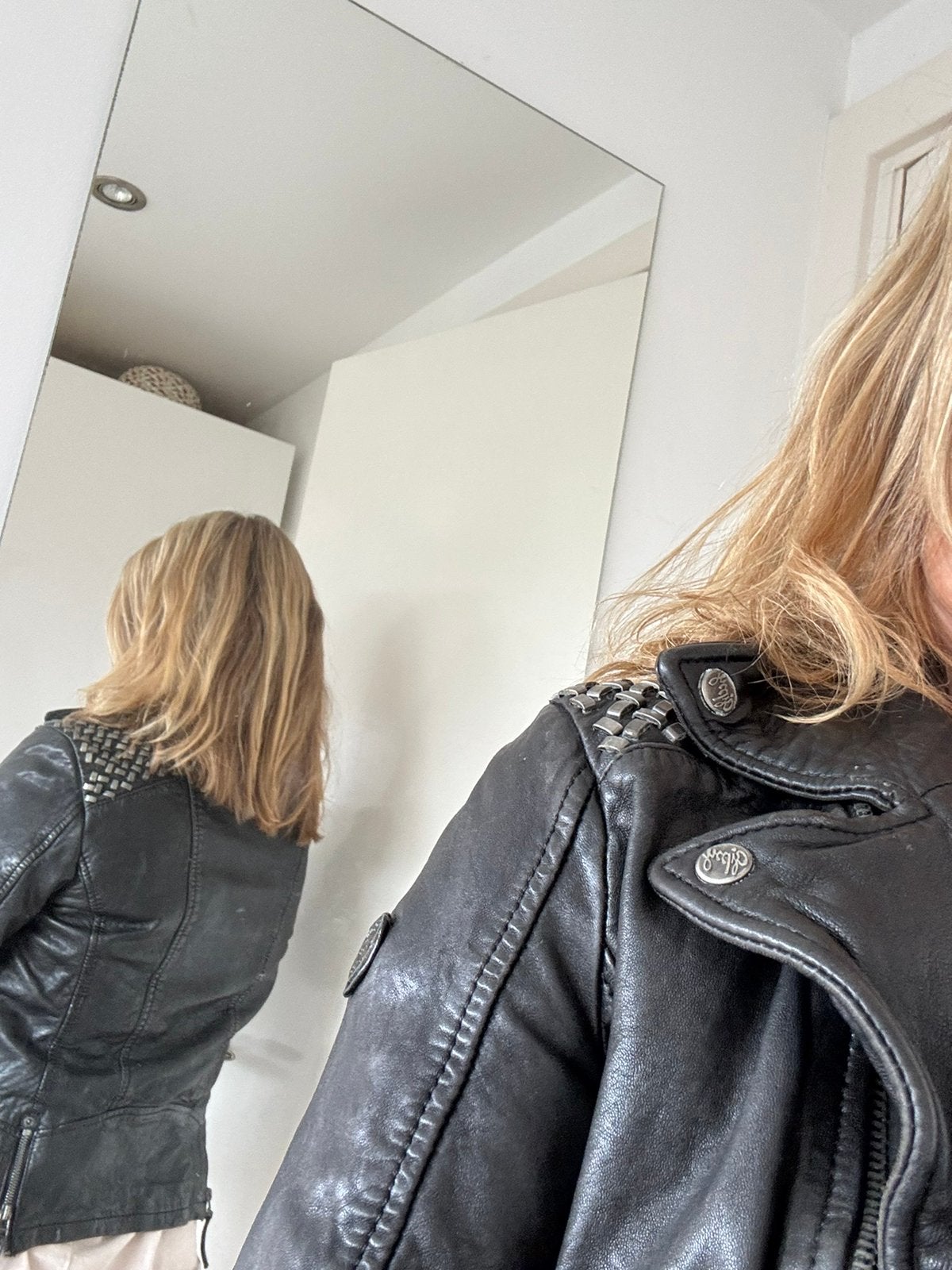 Leren jack Gypsy mt 36/38 zwart, Ophalen, Zo goed als nieuw, Zwart