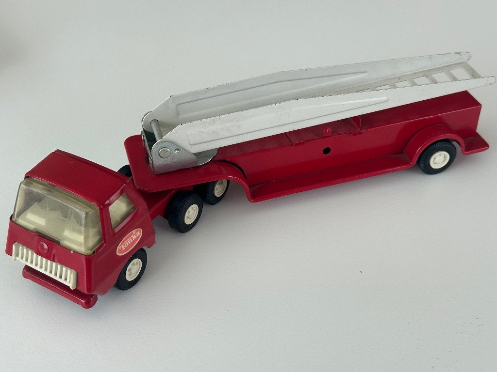 Tonca brandweer ladderwagen schaal 1:43, Ophalen of Verzenden, Gebruikt, Bus of Vrachtwagen, Overige merken