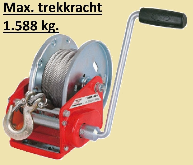 130.05 Handlier met automatische rem. 1588 kg. € 232,95, Watersport en Boten, Accessoires en Onderhoud, Ophalen of Verzenden, Nieuw