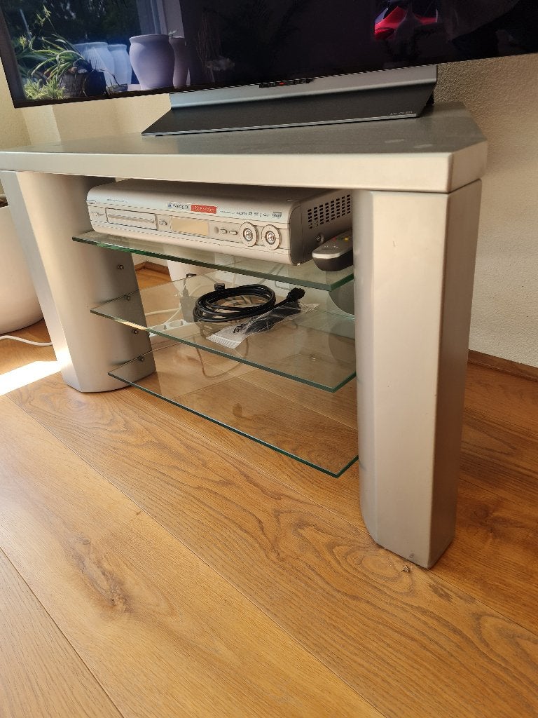 tv meubel modern zilver, Ophalen, 50 tot 100 cm, Zo goed als nieuw, Minder dan 100 cm