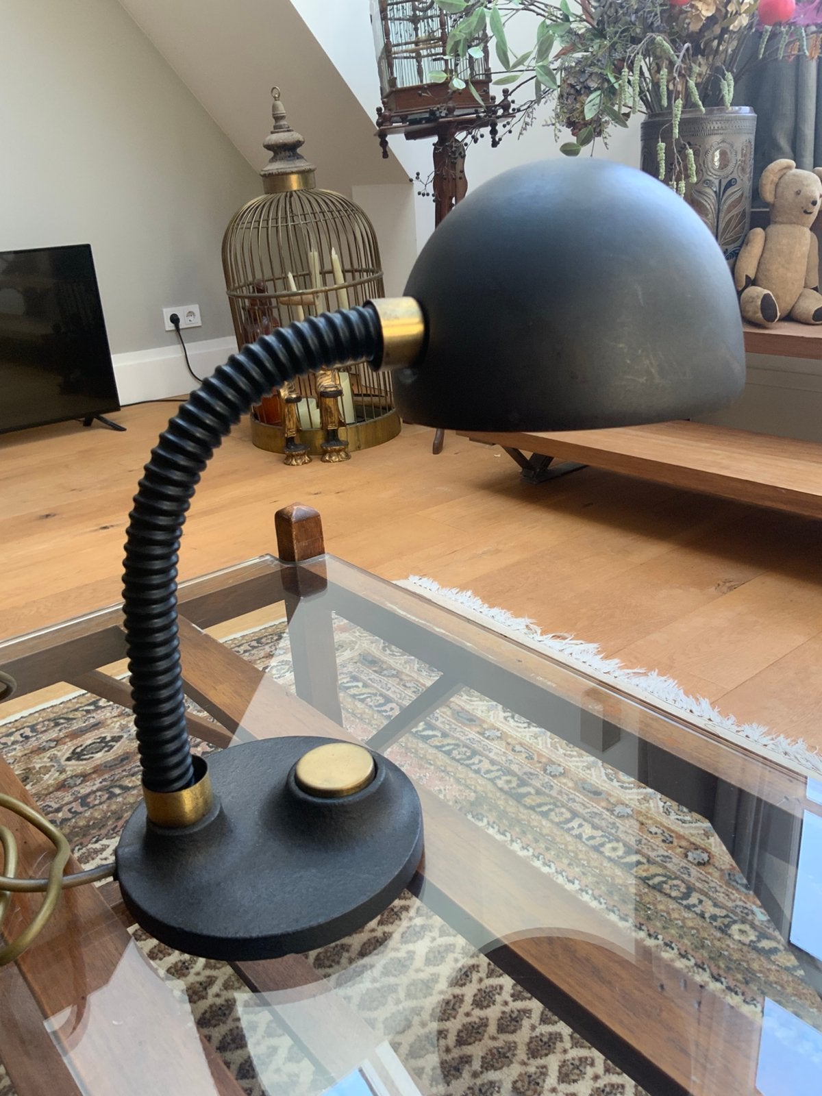 Vintage Duitse Design Bureaulamp Tafellamp Egon Hillebrand, Ophalen of Verzenden, Zo goed als nieuw, Bureaulamp, Design
