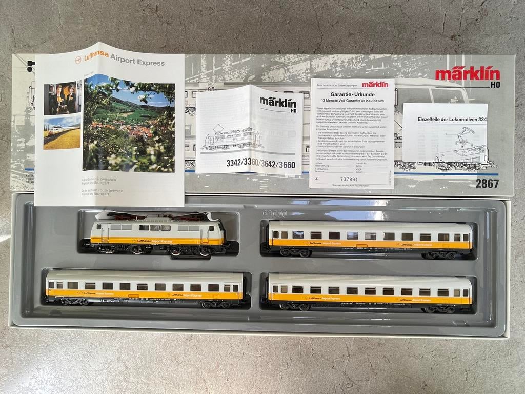 ** LUFTHANSA ** Märklin 2867 ** NIEUWSTAAT **, Wisselstroom, Treinset, Ophalen of Verzenden, Zo goed als nieuw