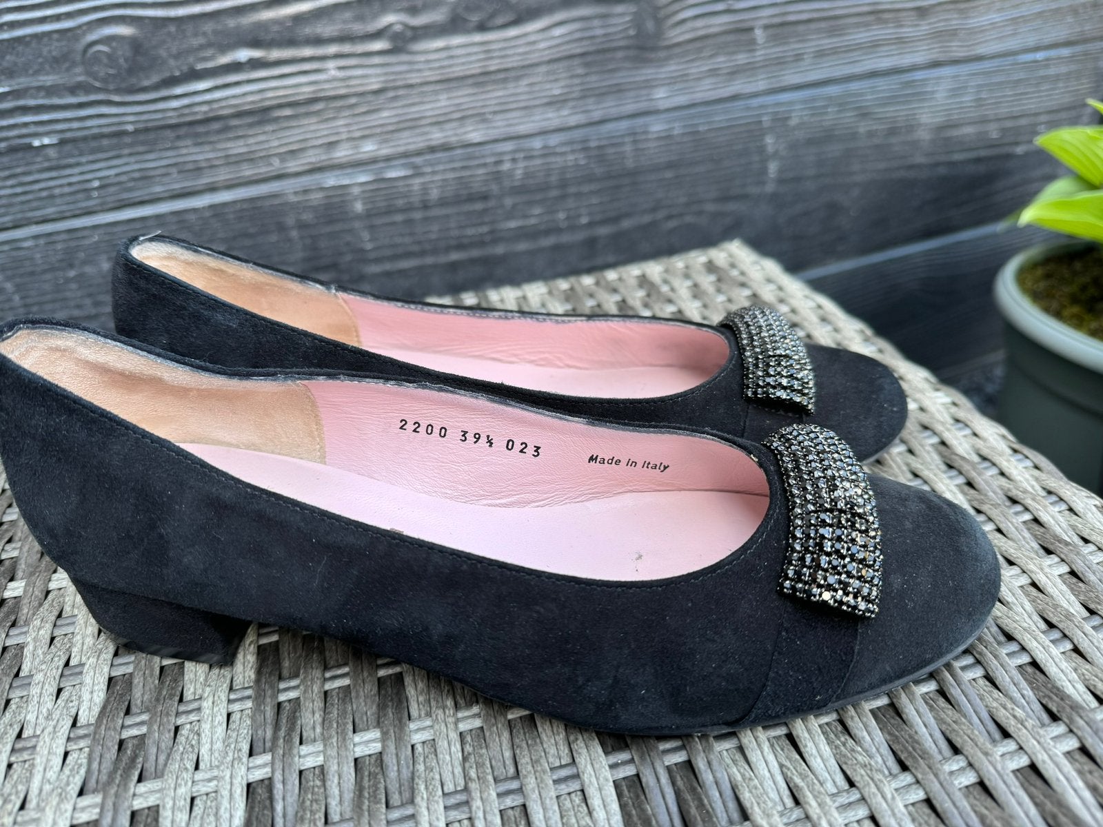 *Le Babe*  Super leuke suede pumps mt 39,5 Izgst!, Pumps, Verzenden, Zwart, Zo goed als nieuw