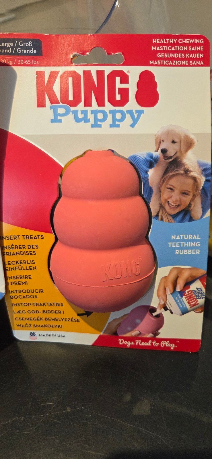Nieuw in verpakking Kong Puppy maat L large

Te koop aan, Ophalen of Verzenden, Nieuw