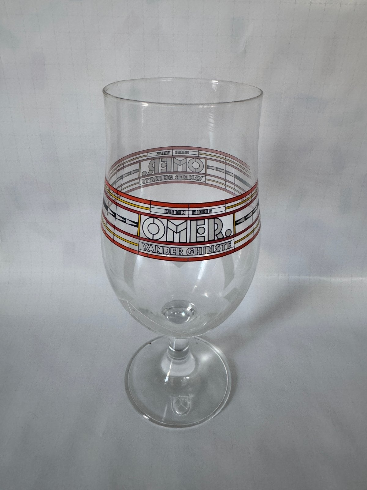 Groot bierglas Omer, Ophalen of Verzenden, Zo goed als nieuw, Glas of Glazen, Overige merken