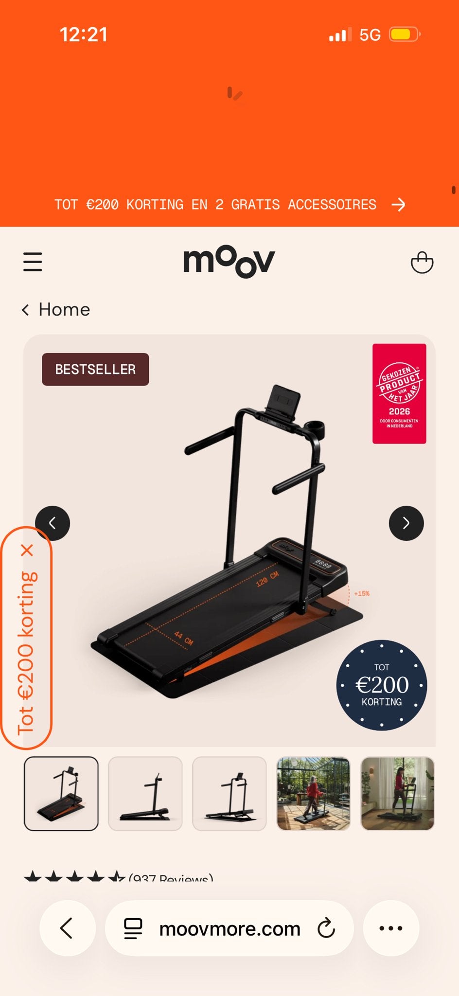 Moov Loopband -, Ophalen, Nieuw, Metaal, Loopband